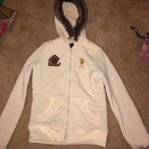 USPA woman’s winter coat with fur hood